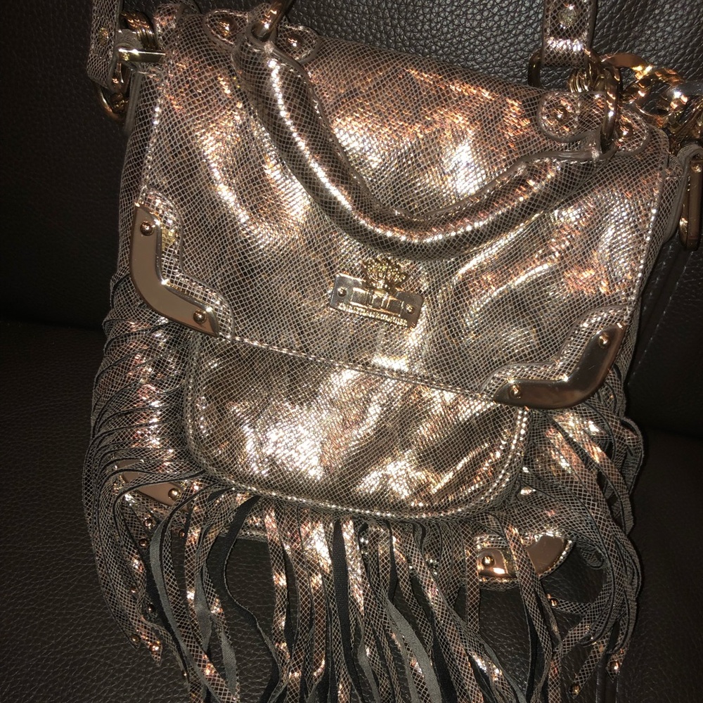 Rare Christian Audigier gold crossbody